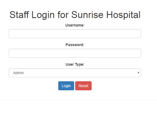 hospital management system in php