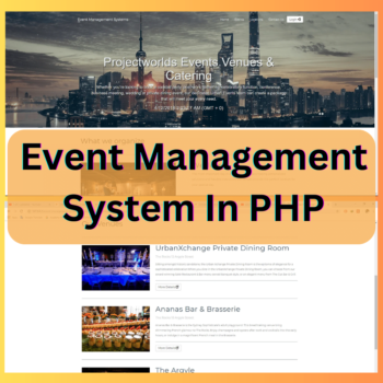 Event Management System In PHP