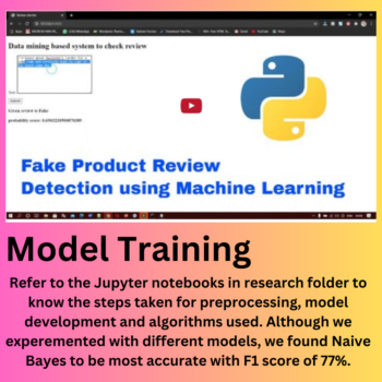 Fake Product Review Detection using Machine Learning