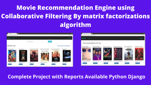 Movie-Recommendation-Engine-using-Collaborative-Filtering-By-matrix-factorizations-algorithm