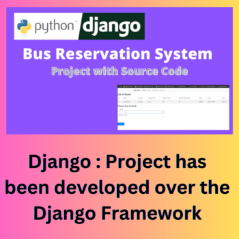 Bus Reservation System Project Python Django