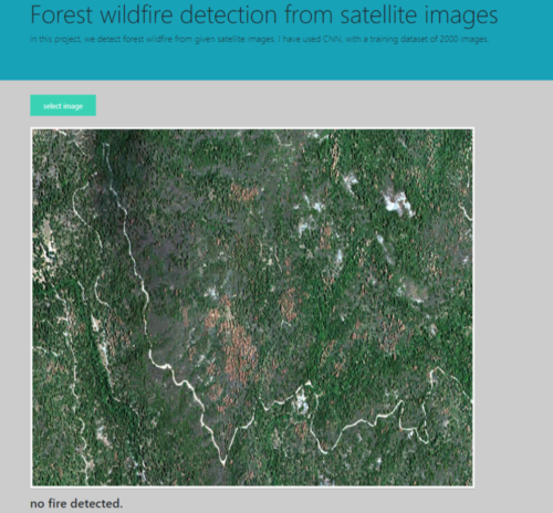 Forest wildfire detection
