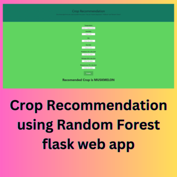 Crop Recommendation using Random Forest flask web app