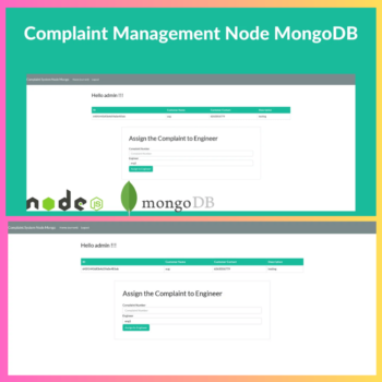 Complaint Management System using Node.js and MongoDB
