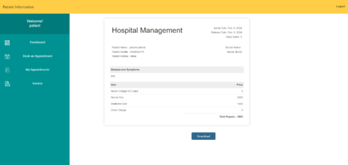 Doctors Appointment System Django Project with source code