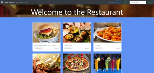 Online Food Ordering System Project in Spring Boot Java MySQL - Image 2