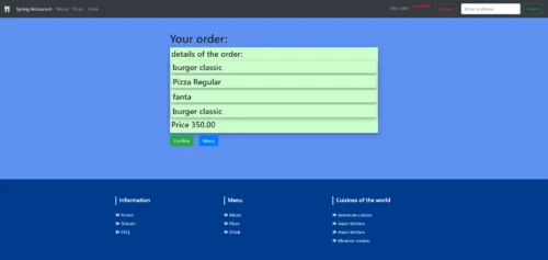 Online Food Ordering System Project in Spring Boot Java MySQL - Image 6