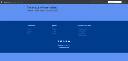 Online Food Ordering System Project in Spring Boot Java MySQL - Image 8