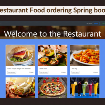 Online Food Ordering System Project in Spring Boot Java MySQL