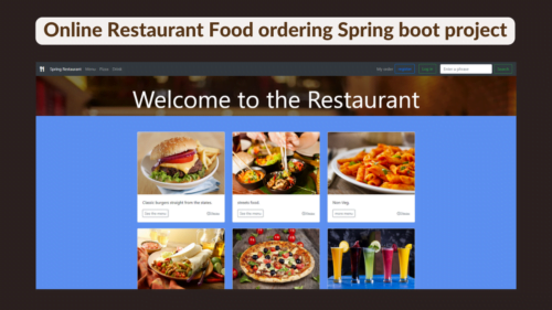 Online Food Ordering System Project in Spring Boot Java MySQL