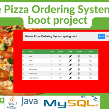 Online Pizza Ordering System Spring Boot Project
