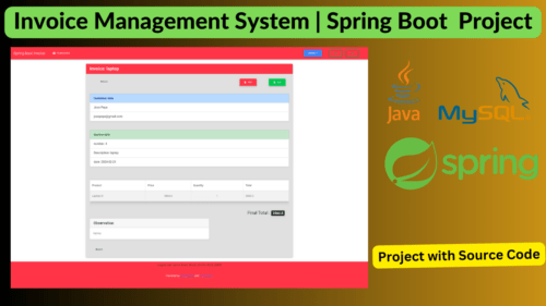 Sales and Invoice Management System Spring Boot Project