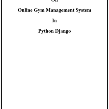 Gym Management System Python Django Project Report