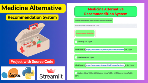 Alternative Medicine Recommendation System Python Machine learning Web App