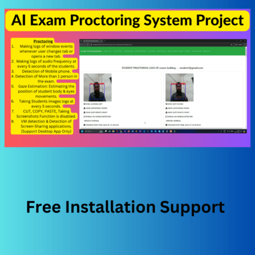 AI Based Smart Exam Proctoring System using python flask mysql