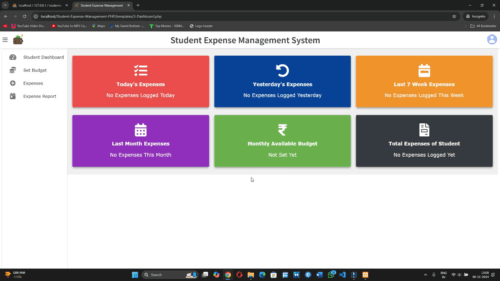 Online Student Expense Management System PHP