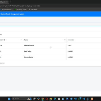 Online College Result Management System