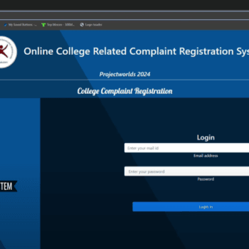 College Complaint Registation System in Python Django