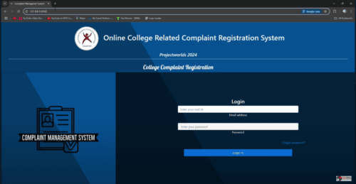 College Complaint Registation System in Python Django