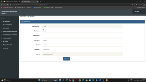 Online Student Hostel Management System PHP & MySQL - Image 10