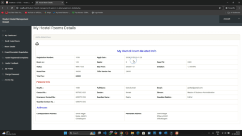 Online Student Hostel Management System PHP & MySQL - Image 8