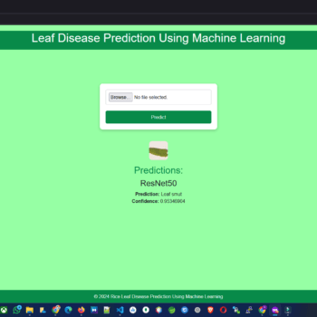 Rice Leaf Disease Prediction System using Deep Learning Flask Web App