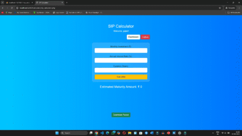 Online Sip Calculator Project  in php mysql - Image 3