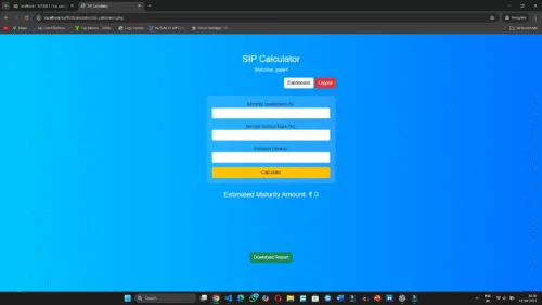 Online Sip Calculator Project  in php mysql - Image 3