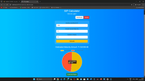 Online Sip Calculator Project  in php mysql - Image 4