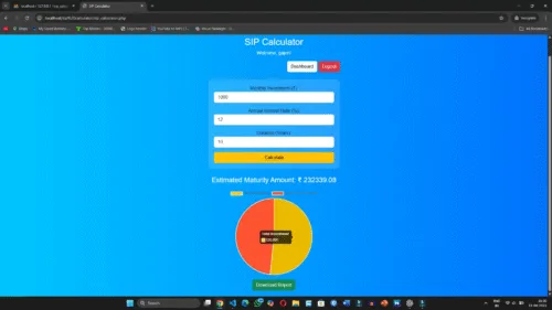 Online Sip Calculator Project  in php mysql - Image 4
