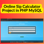 Online Sip Calculator Project in php mysql