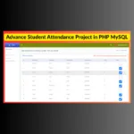 Advance Student Attendance Management System Project in PHP MySQL