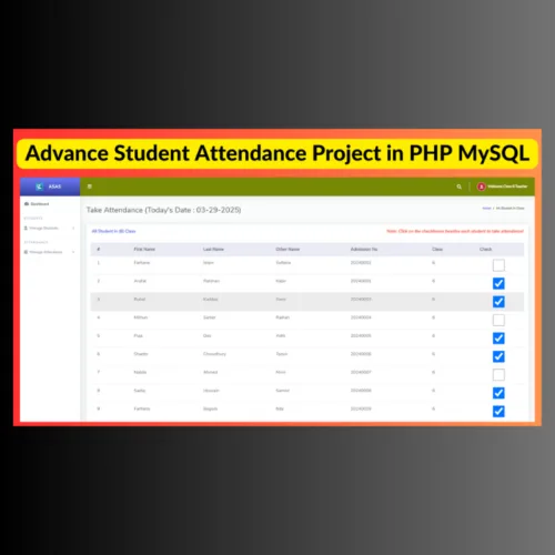 Advance Student Attendance Management System Project in PHP MySQL