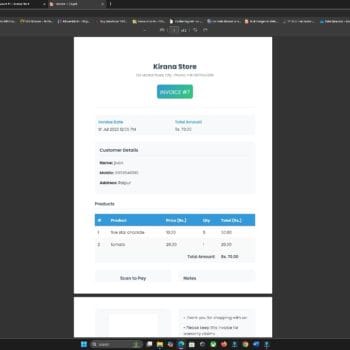 Kiran Store Management System using PHP & MySQL