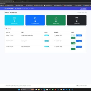 Online Cybercrime Reporting System using PHP and MySQL